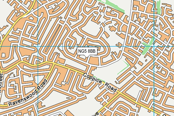 NG5 8BB map - OS VectorMap District (Ordnance Survey)