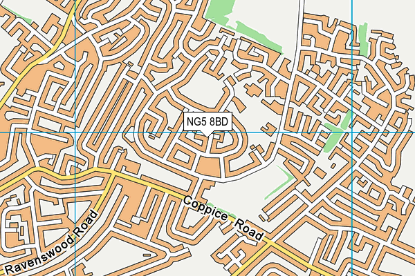 NG5 8BD map - OS VectorMap District (Ordnance Survey)