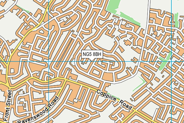 NG5 8BH map - OS VectorMap District (Ordnance Survey)