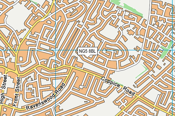 NG5 8BL map - OS VectorMap District (Ordnance Survey)