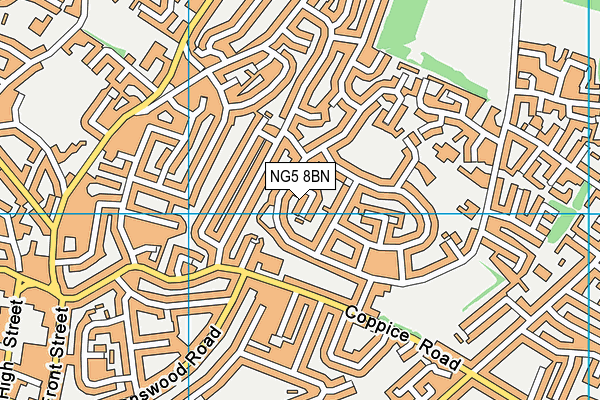 NG5 8BN map - OS VectorMap District (Ordnance Survey)