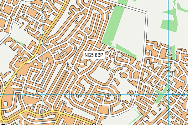 NG5 8BP map - OS VectorMap District (Ordnance Survey)