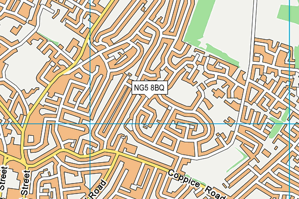 NG5 8BQ map - OS VectorMap District (Ordnance Survey)