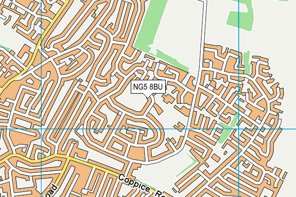 NG5 8BU map - OS VectorMap District (Ordnance Survey)
