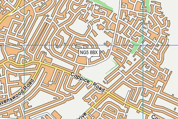 NG5 8BX map - OS VectorMap District (Ordnance Survey)