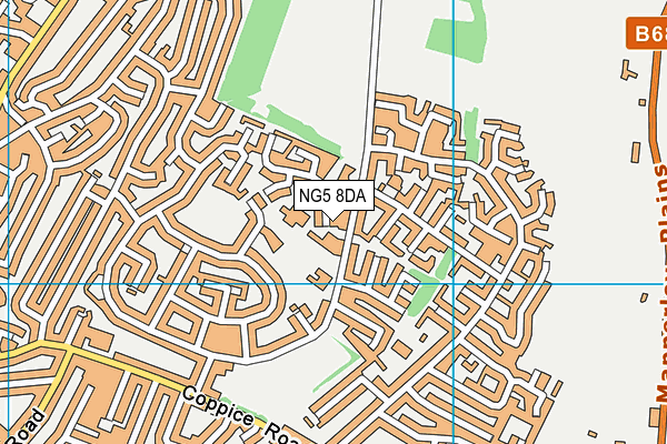 NG5 8DA map - OS VectorMap District (Ordnance Survey)