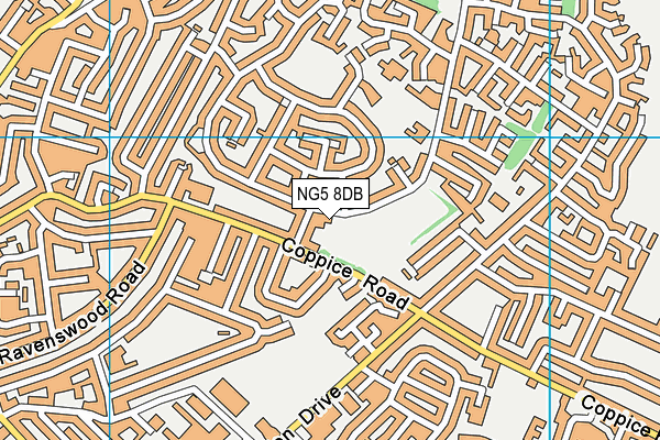 NG5 8DB map - OS VectorMap District (Ordnance Survey)