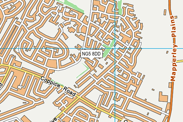 NG5 8DD map - OS VectorMap District (Ordnance Survey)