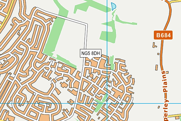 NG5 8DH map - OS VectorMap District (Ordnance Survey)