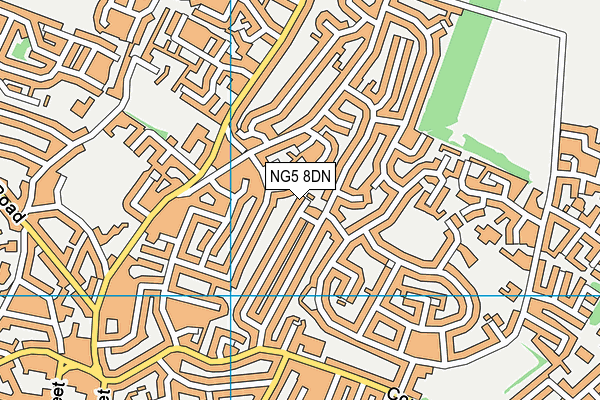 NG5 8DN map - OS VectorMap District (Ordnance Survey)