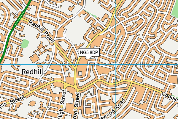 NG5 8DP map - OS VectorMap District (Ordnance Survey)