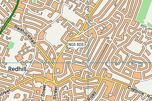 NG5 8DS map - OS VectorMap District (Ordnance Survey)