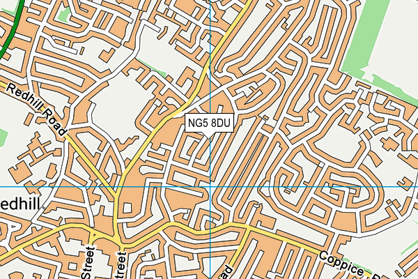 NG5 8DU map - OS VectorMap District (Ordnance Survey)