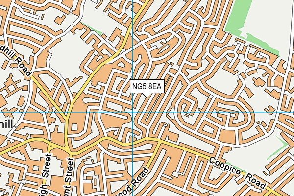 NG5 8EA map - OS VectorMap District (Ordnance Survey)