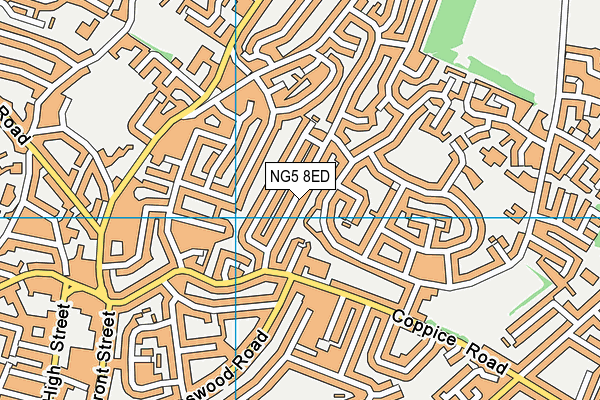NG5 8ED map - OS VectorMap District (Ordnance Survey)