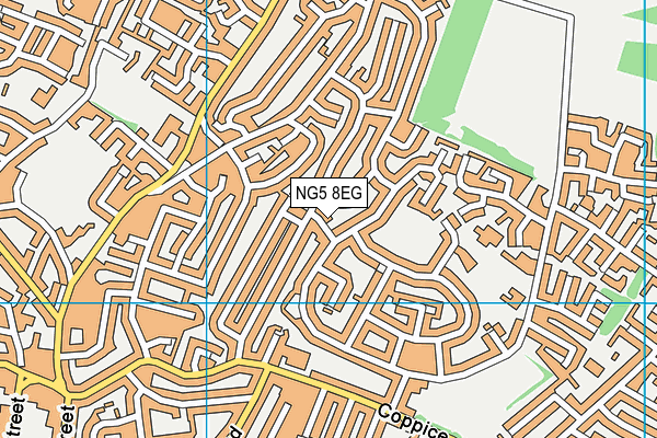 NG5 8EG map - OS VectorMap District (Ordnance Survey)