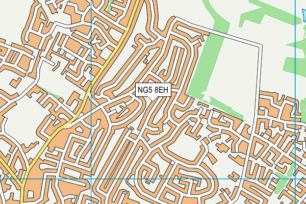 NG5 8EH map - OS VectorMap District (Ordnance Survey)