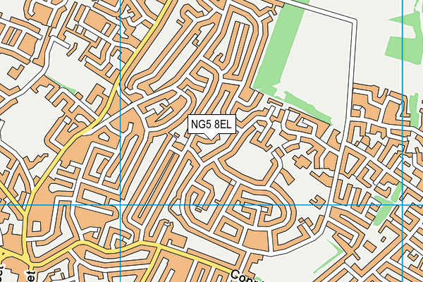 NG5 8EL map - OS VectorMap District (Ordnance Survey)