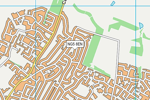 NG5 8EN map - OS VectorMap District (Ordnance Survey)