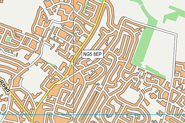 NG5 8EP map - OS VectorMap District (Ordnance Survey)