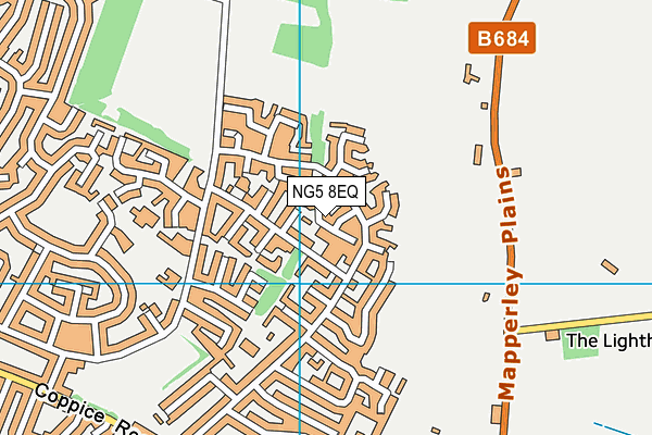 NG5 8EQ map - OS VectorMap District (Ordnance Survey)
