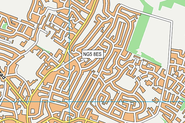 NG5 8ES map - OS VectorMap District (Ordnance Survey)