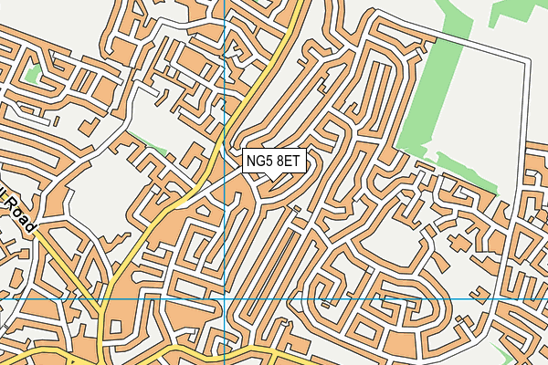 NG5 8ET map - OS VectorMap District (Ordnance Survey)