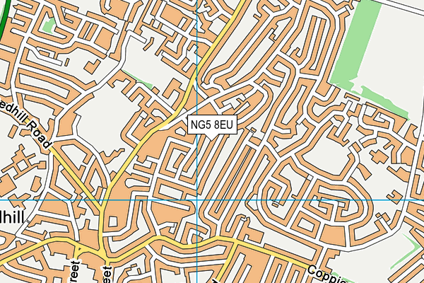 NG5 8EU map - OS VectorMap District (Ordnance Survey)