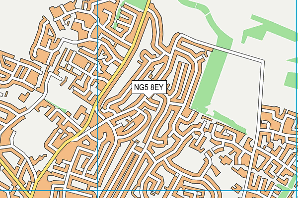 NG5 8EY map - OS VectorMap District (Ordnance Survey)