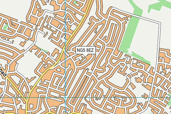 NG5 8EZ map - OS VectorMap District (Ordnance Survey)
