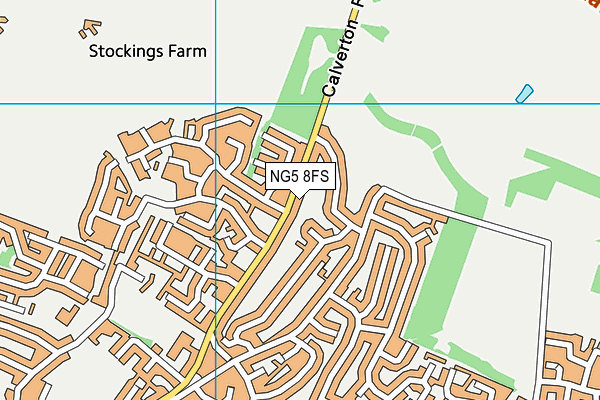NG5 8FS map - OS VectorMap District (Ordnance Survey)