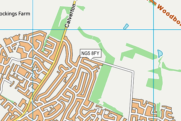 NG5 8FY map - OS VectorMap District (Ordnance Survey)