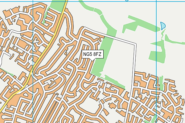 NG5 8FZ map - OS VectorMap District (Ordnance Survey)
