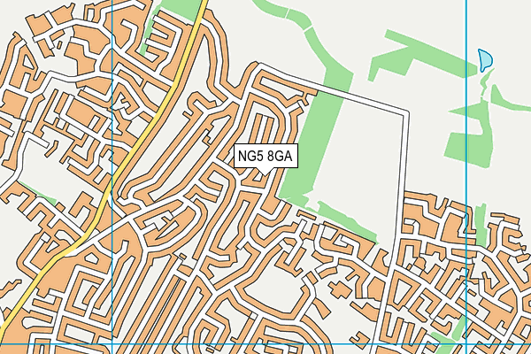 NG5 8GA map - OS VectorMap District (Ordnance Survey)