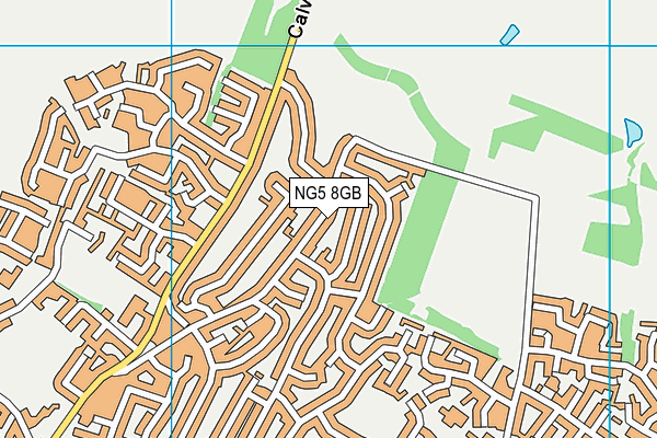 NG5 8GB map - OS VectorMap District (Ordnance Survey)