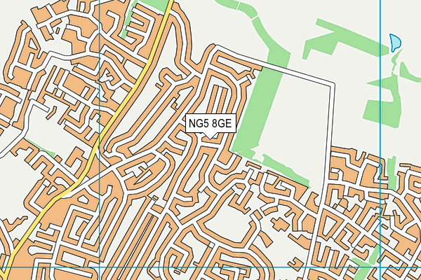 NG5 8GE map - OS VectorMap District (Ordnance Survey)