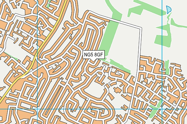NG5 8GF map - OS VectorMap District (Ordnance Survey)