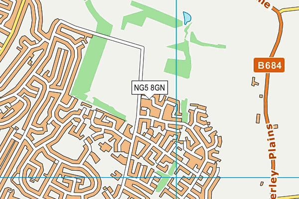 NG5 8GN map - OS VectorMap District (Ordnance Survey)