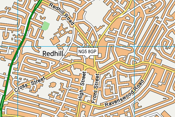 NG5 8GP map - OS VectorMap District (Ordnance Survey)