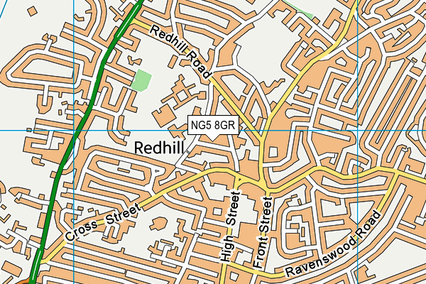 NG5 8GR map - OS VectorMap District (Ordnance Survey)