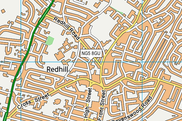 NG5 8GU map - OS VectorMap District (Ordnance Survey)