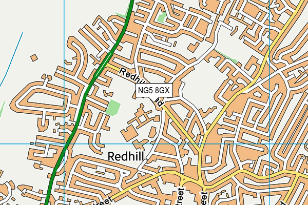 Redhill Leisure Centre map (NG5 8GX) - OS VectorMap District (Ordnance Survey)
