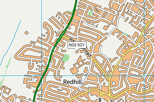NG5 8GY map - OS VectorMap District (Ordnance Survey)