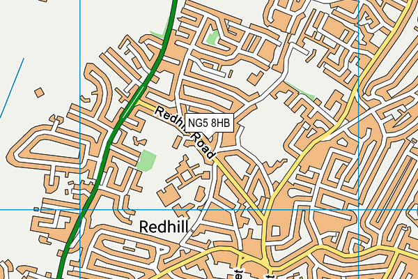 NG5 8HB map - OS VectorMap District (Ordnance Survey)