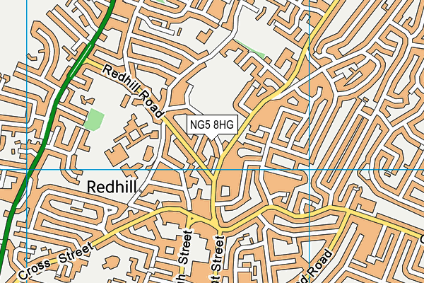 NG5 8HG map - OS VectorMap District (Ordnance Survey)