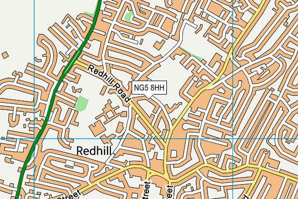 Church Lane Recreation Ground map (NG5 8HH) - OS VectorMap District (Ordnance Survey)