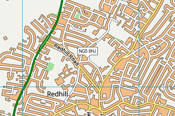 NG5 8HJ map - OS VectorMap District (Ordnance Survey)