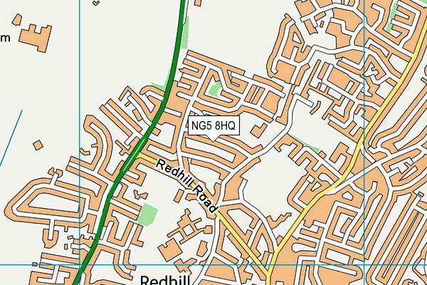 NG5 8HQ map - OS VectorMap District (Ordnance Survey)