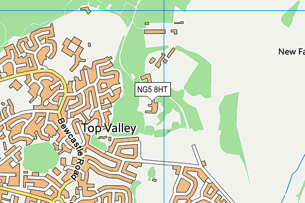 NG5 8HT map - OS VectorMap District (Ordnance Survey)