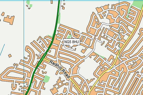 NG5 8HU map - OS VectorMap District (Ordnance Survey)
